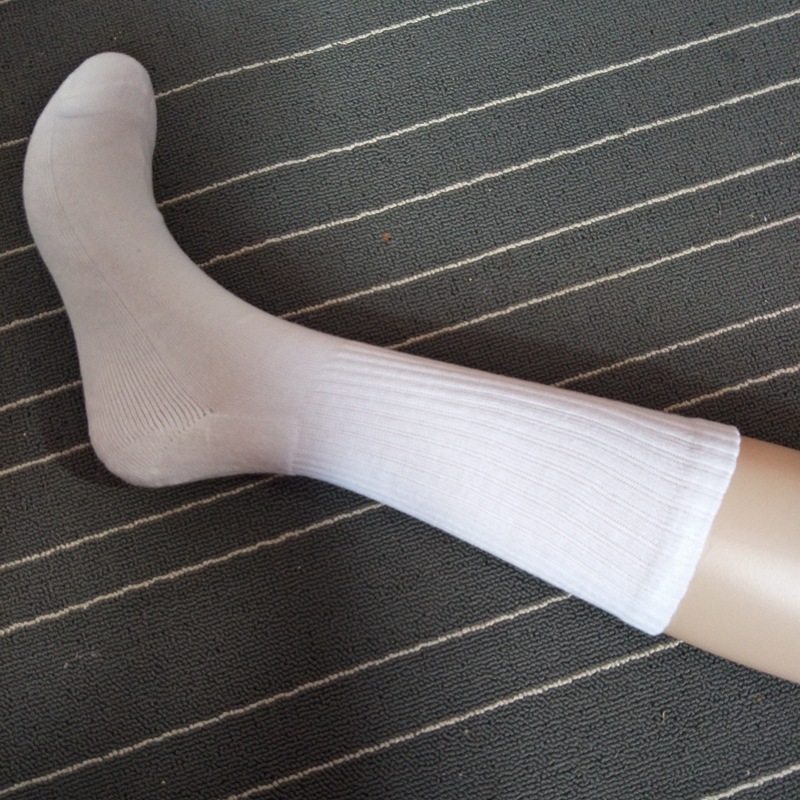 长筒男士袜子毛圈加厚运动款吸汗性感白袜控棉中高筒潮流