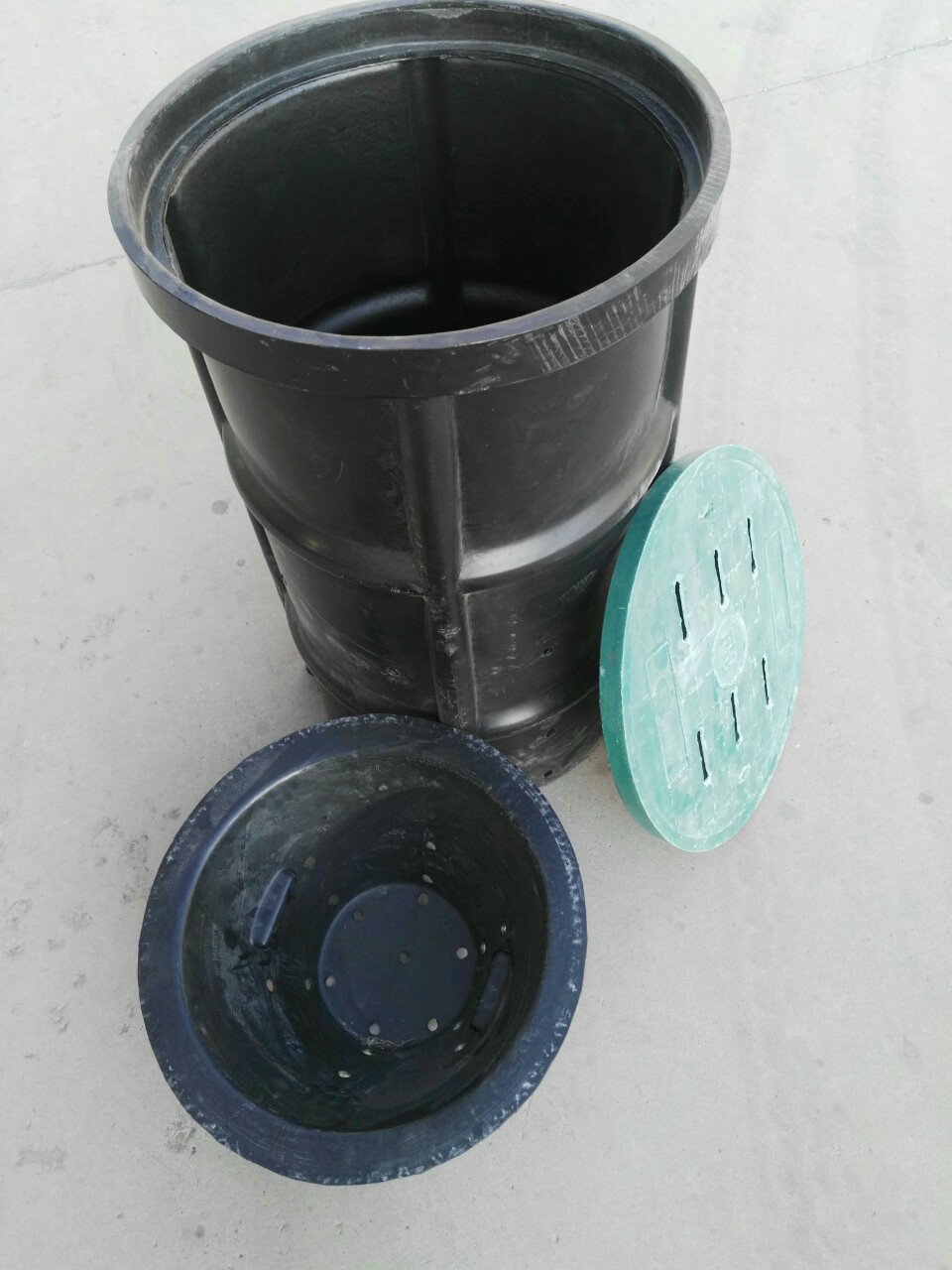 北京沈阳青岛海绵城市塑料圆形渗透井600*1200雨水pe收集溢流井