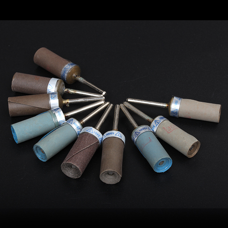 2.35mm柄砂纸棒砂纸轮打磨棒砂纸圈玉石木雕抛光目头木工水磨轮杆