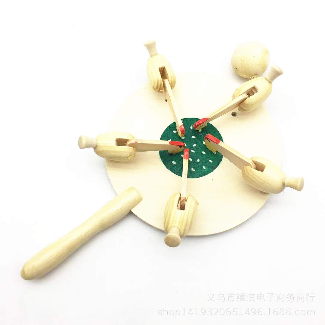 怀旧木质小鸡啄米 吃米玩具 童年玩具回忆 白鸡吃米 小鸡吃米