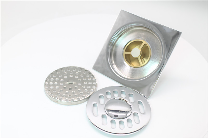 铜电镀双用地漏 卫生间加厚洗衣机防臭铜芯地漏 方形水槽地漏