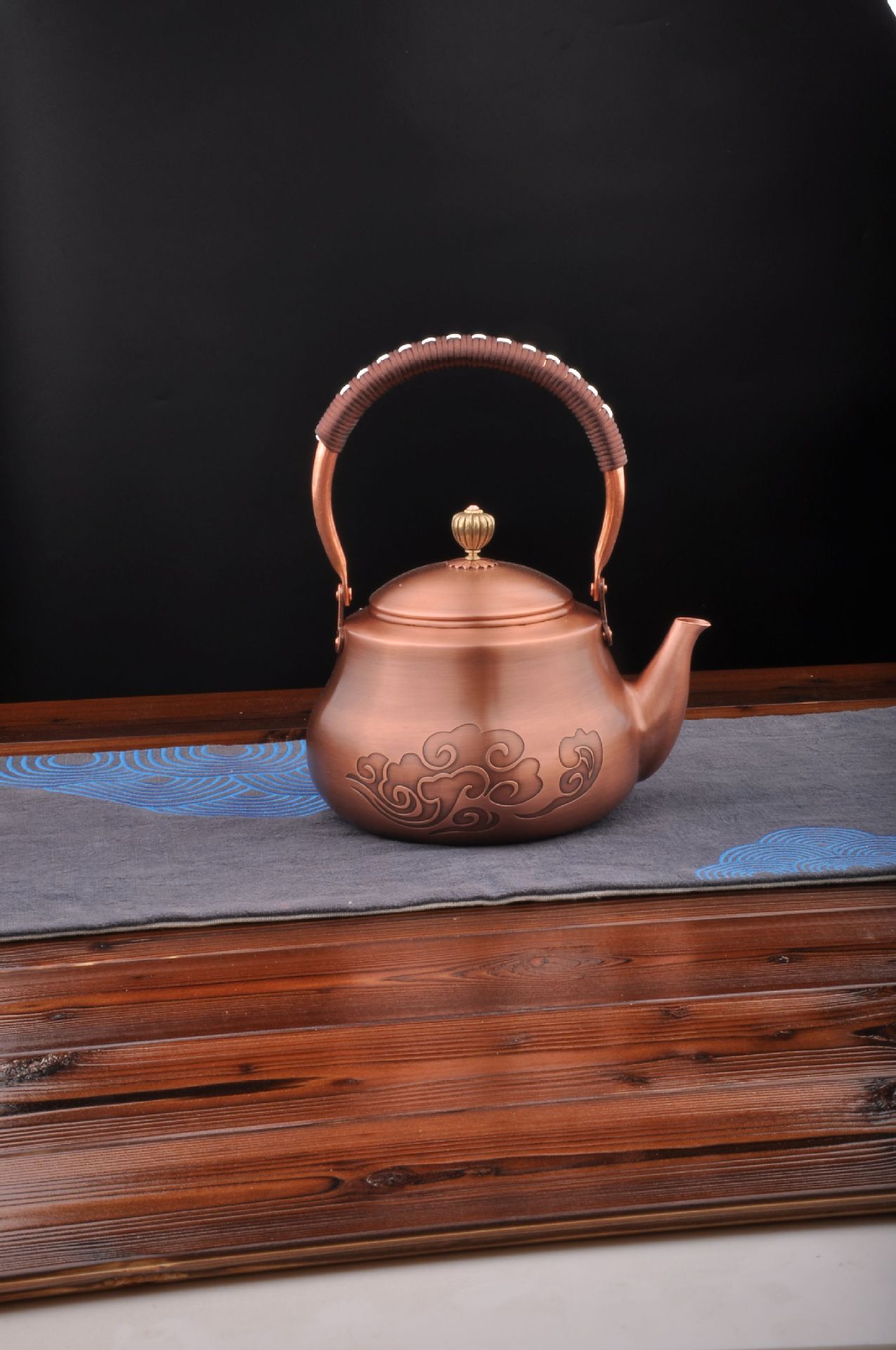 铜壶紫铜壶大铜壶烧水壶仿古纯铜铸纯手工老铜壶茶具批发定制