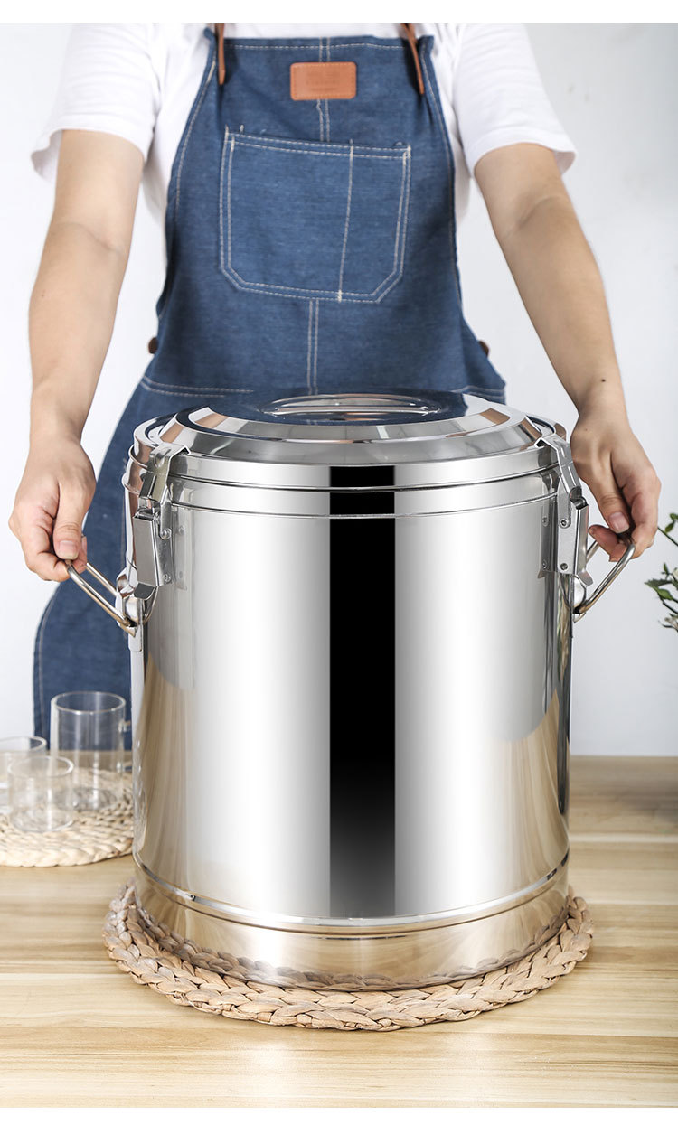 不锈钢保温桶 特厚发泡保温桶 保冷奶茶桶饭桶 豆浆多用桶米高