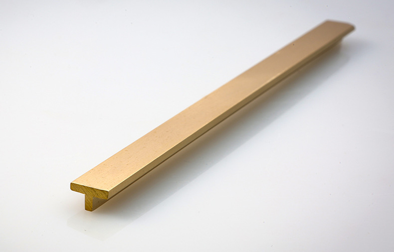 厂家订制铜型材挤压加工t型铜条建材装饰用铜嵌条定做最快3天出货