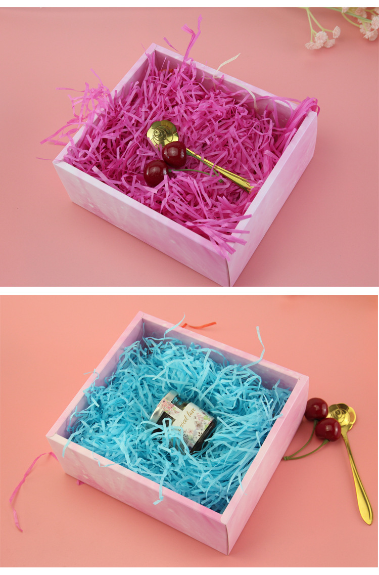 拉菲草碎纸丝 结婚喜糖盒礼盒填充物 伴手礼盒填充物彩色碎纸条