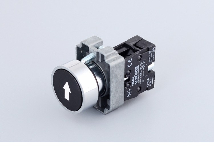 红波y5按钮开关自复位平头22mm常开常闭xb2be101启停控制自锁按钮