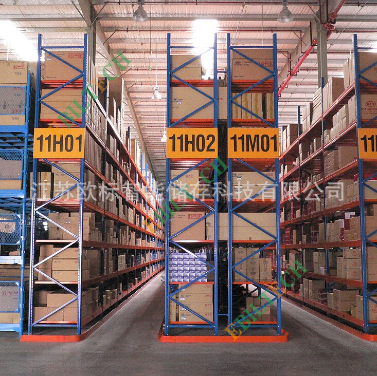 江苏欧标货架厂家定制窄巷道仓储货架 大型仓库窄巷道托盘货架