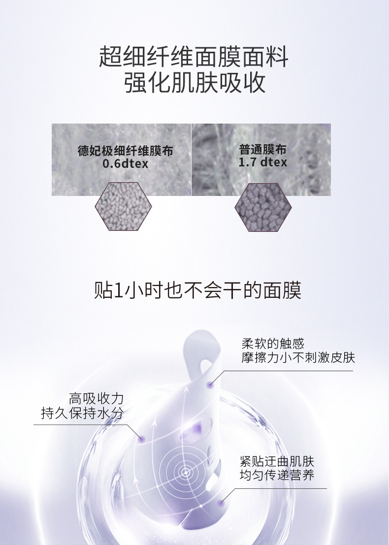 韩国dermafirm德妃紫苏面膜舒缓高保湿修复镇定提拉紧致5片/盒