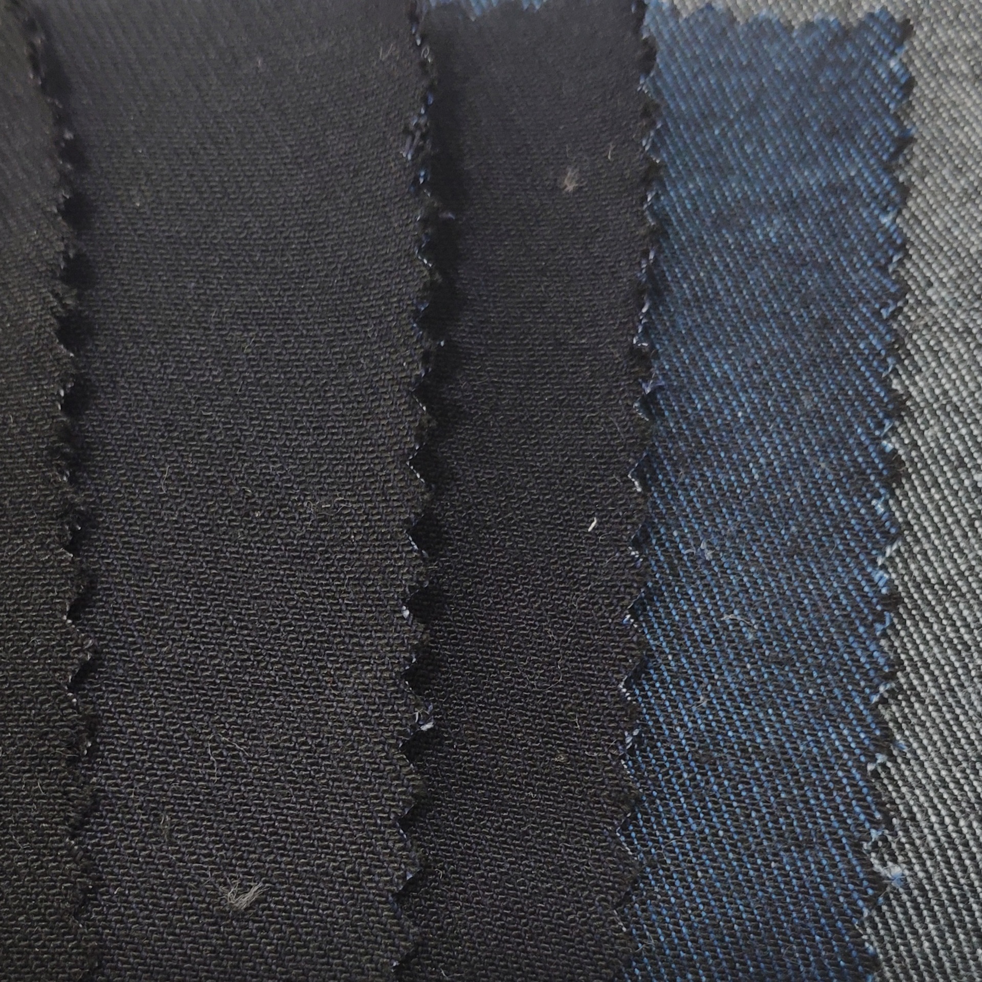 牛仔面料 tr仿棉弹力斜纹牛仔 黑面黑底 蓝面黑底 女装裤子面料