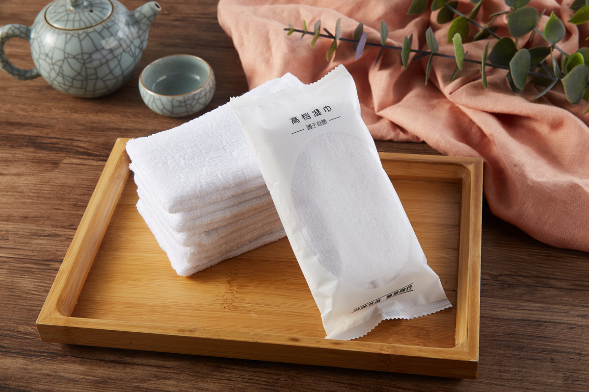 27g湿巾定制 棉质酒店湿毛巾 餐饮一次性棉湿巾湿毛巾 印logo