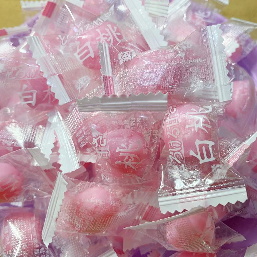 散装婚庆喜糖果 京特白桃味果汁硬糖5斤包邮