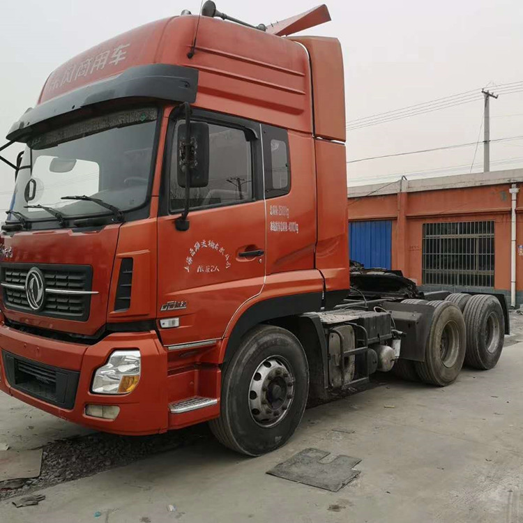 出售二手牵引车半挂14月东风天龙牵引头420马力半挂运输牵引货车