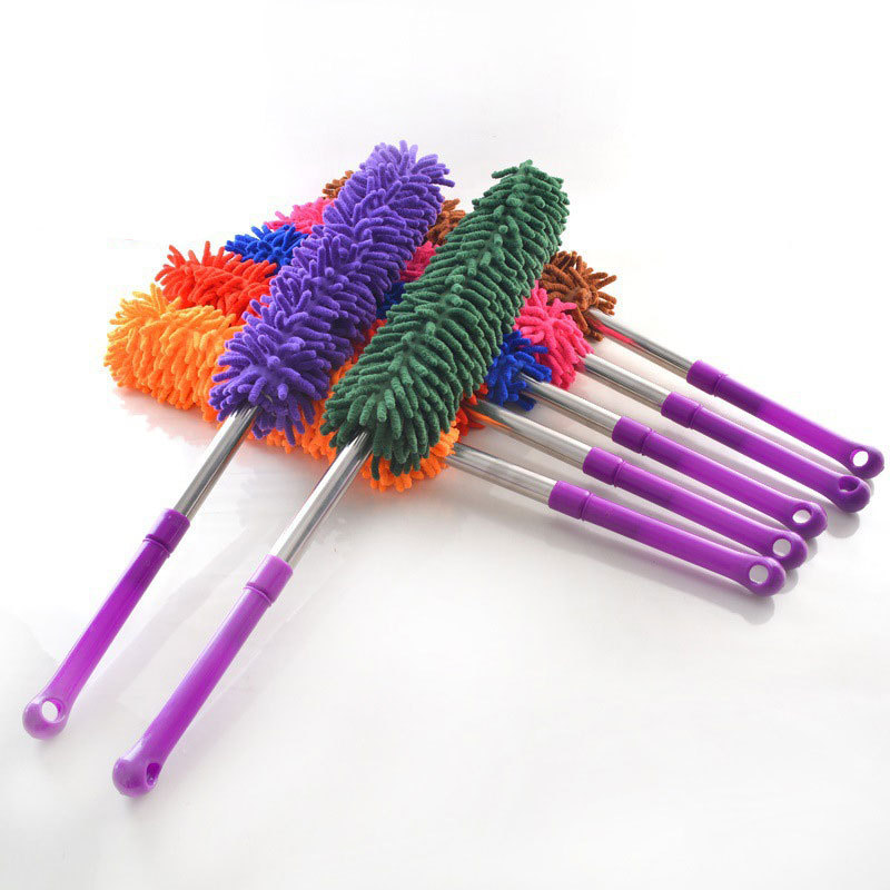 Chenille Feather Duster Household Retractable Duster Car Dust Removal Car Wash Sweep Cleaning Brush 0766