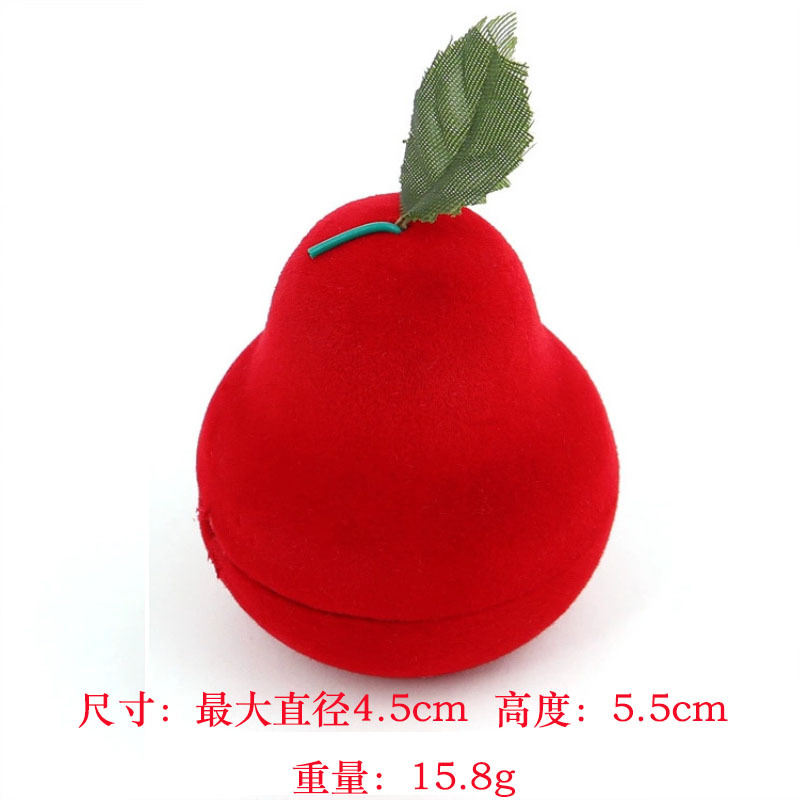 Jewelry Box Exquisite Creative Flocking Box Pear Strawberry Pineapple Ring Box Jewelry Storage Cute Shape Jewelry Box