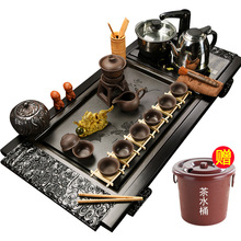 聚森青花陶瓷功夫茶具套装整套泡茶器配件盖碗公道杯四合一电磁炉