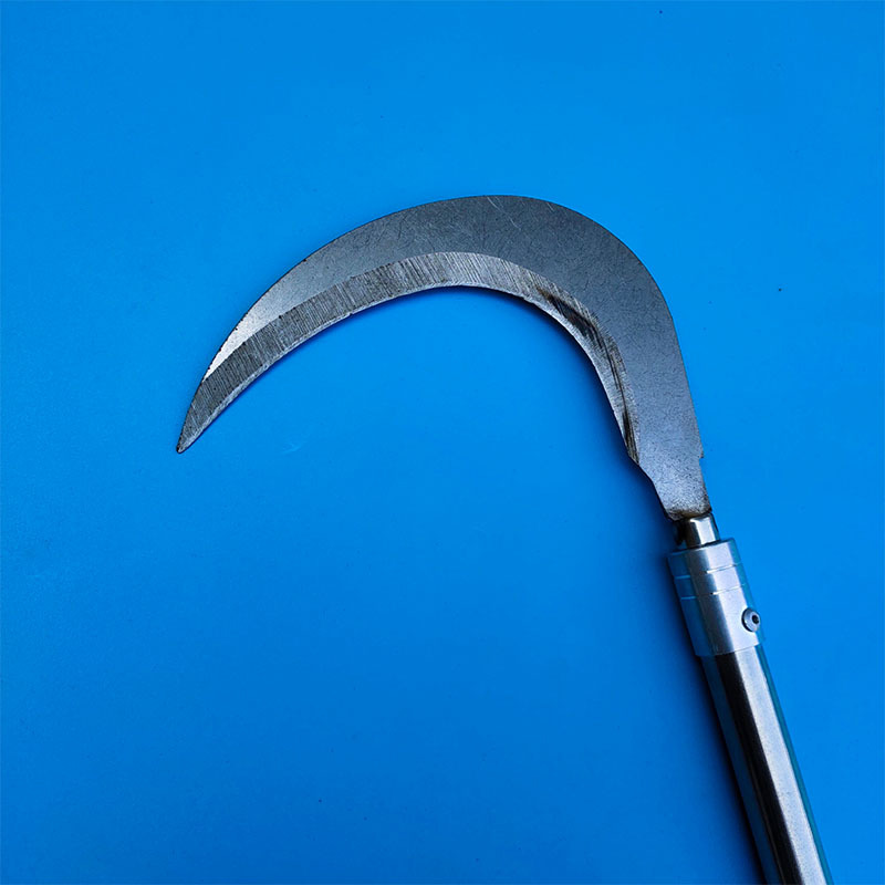 不锈钢割草镰刀月牙刀水草刀除草刀小镰刀小弯刀垂钓配件渔具批发