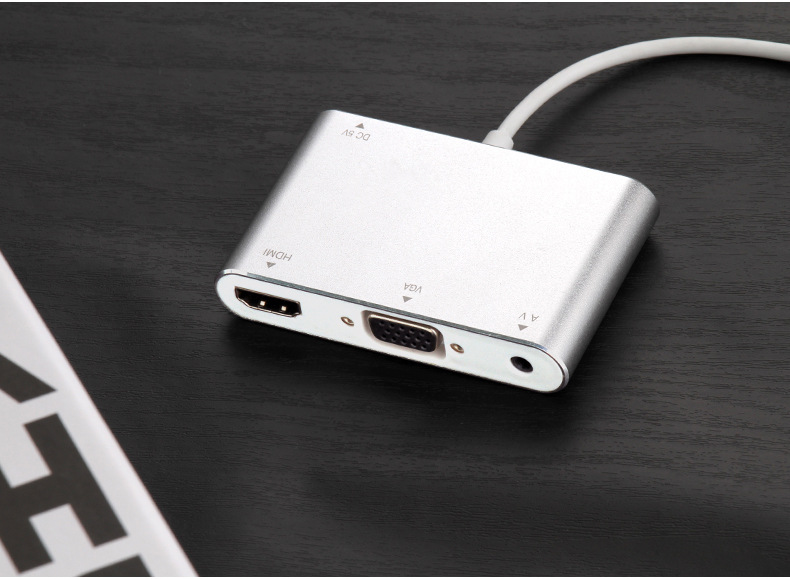 lightning转hdmi vga转接线 苹果手机连接高清电视投影仪连接线