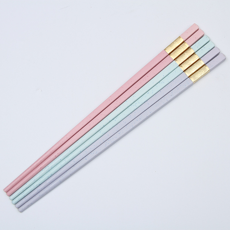 新款彩色合金筷子家用酒店筷子餐饮耐高温礼品筷套装餐具批发