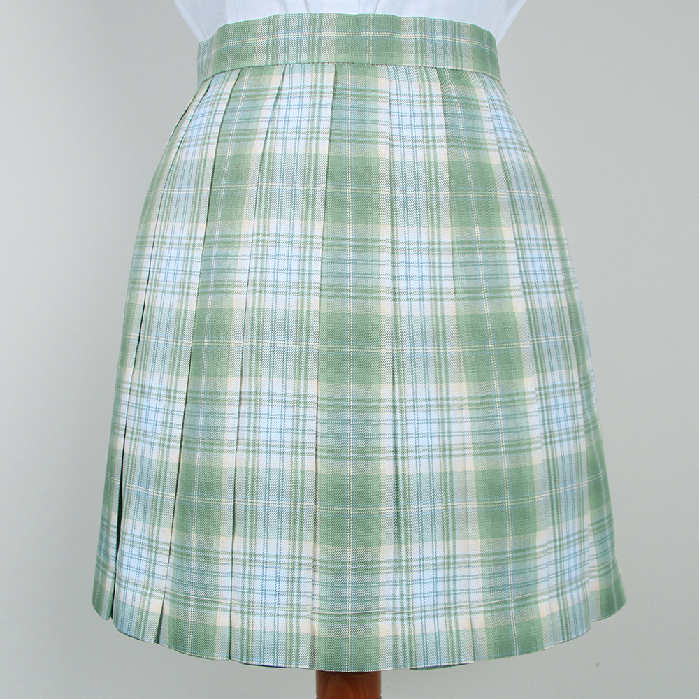 日本jk制服裙学生高腰格子日系百褶裙百折裙 雪松 格裙校服裙
