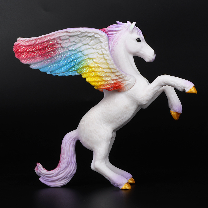 跨境仿真模型神话动物 飞马模型 独角兽 圣兽 马儿玩具摆件礼物
