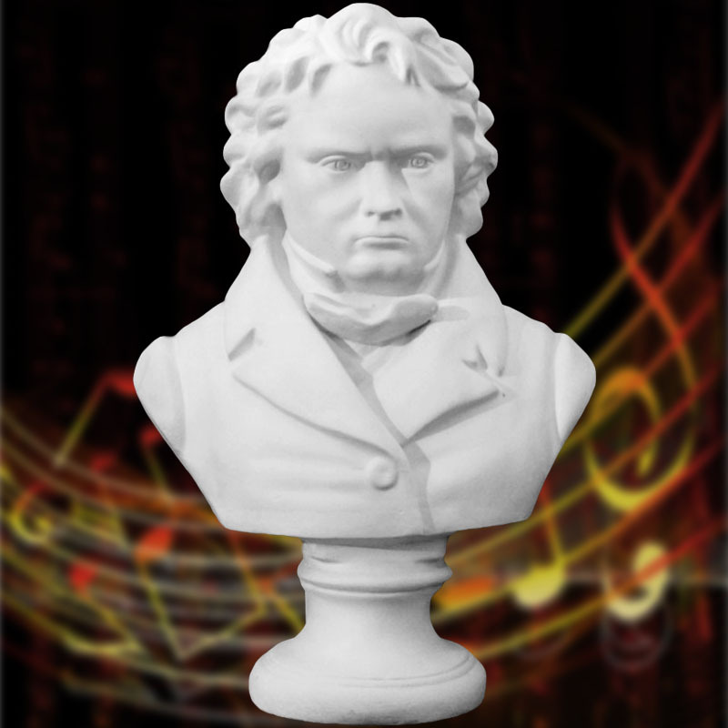 艺伯乐贝多芬石膏像58cm胸像美术教具头像雕塑素描雕像模型摆件