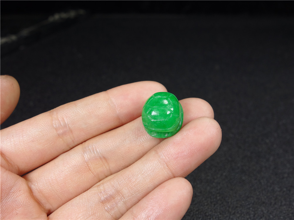 翡翠干青铁龙生 天然a货龟壳配饰 玉石diy吊坠挂饰半成品