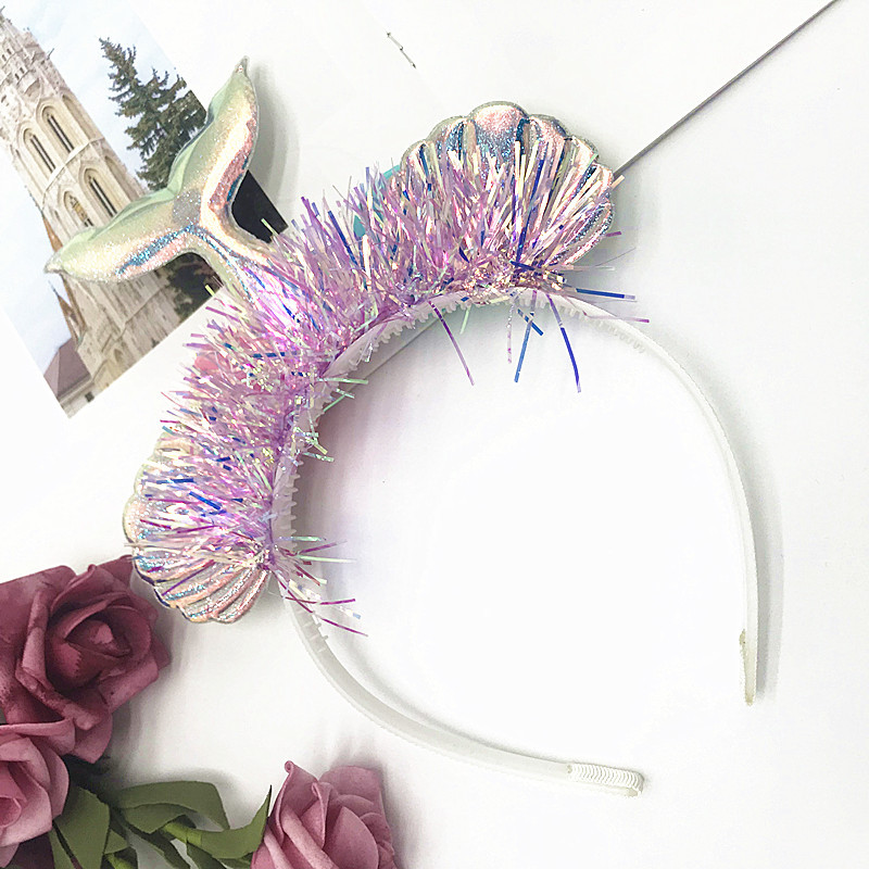 Night Market New Mermaid Cute Headband Scale Tail Sequined Headband Stage Performance Mermaid Exquisite Head Buckle