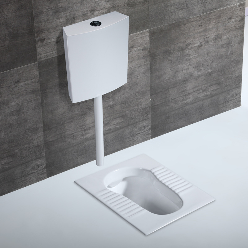 厕所蹲便器陶瓷 瓷蹲式大便器 防滑防污蹲厕卫浴水箱整套工程家装