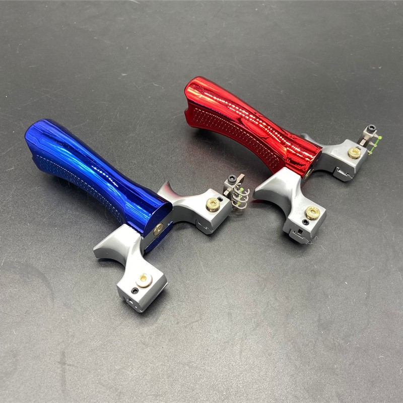 新品弹弓合金传奇扁皮反曲彩色弓头金属光纤快压夹片现货批发猎人