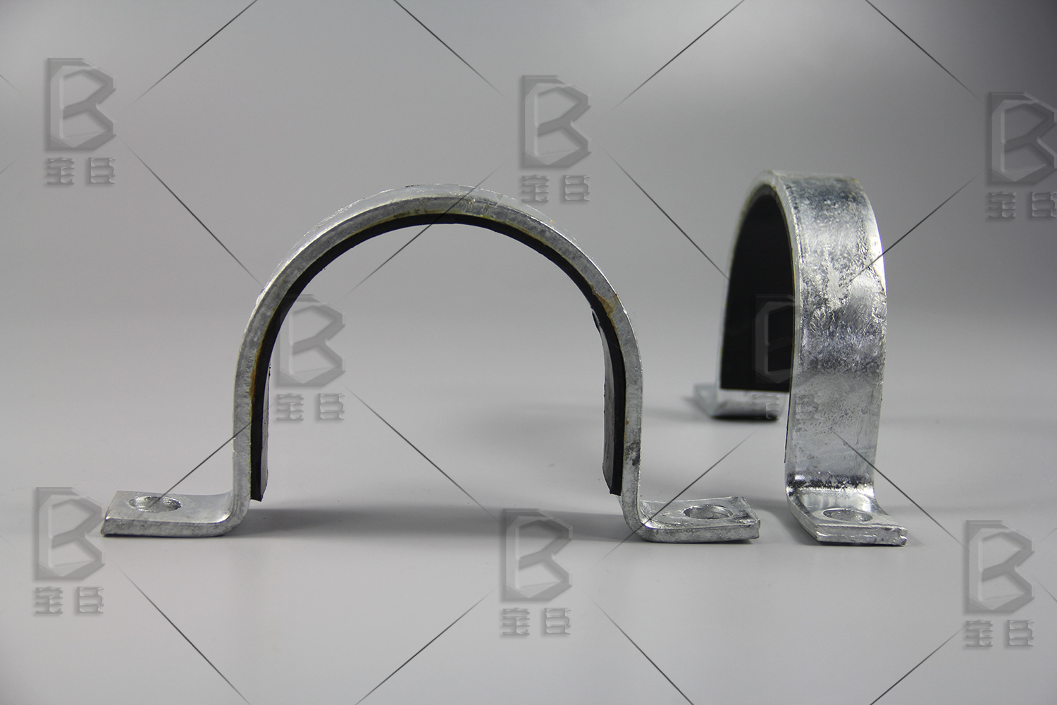 厂家k02双孔单管卡304不锈钢管卡加厚骑马管卡线缆卡子