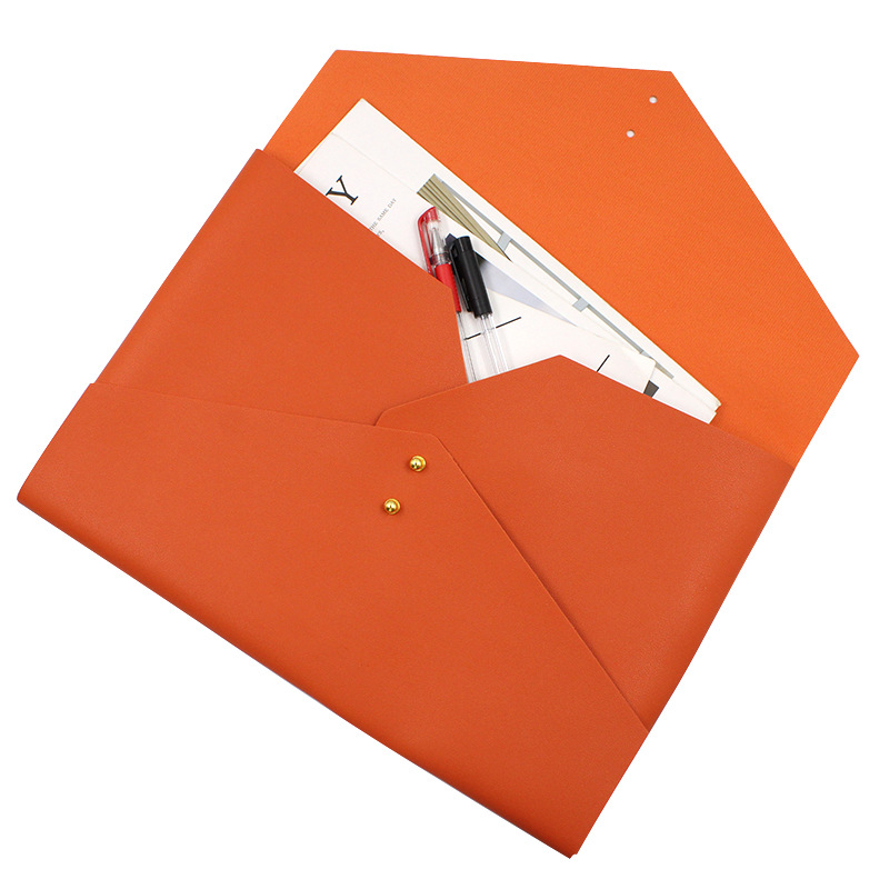 定制批发 pu皮革文件袋 a4档案资料袋 学生文具袋 办公皮质收纳袋