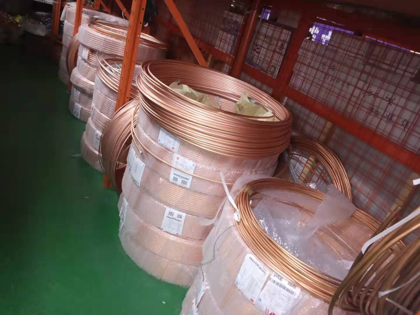 冷库空调制冷紫铜管毛细管酒店直饮水管r410a冷媒专用铜管16 19mm