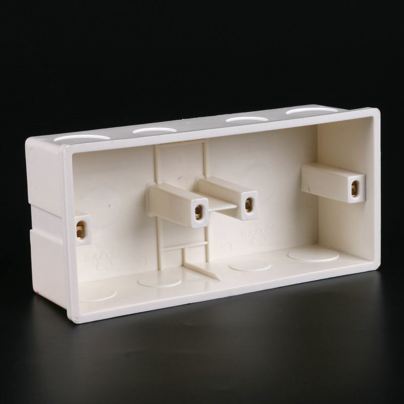 双联暗装底盒 开关插座底盒地插暗盒 四位暗盒开关插座底盒