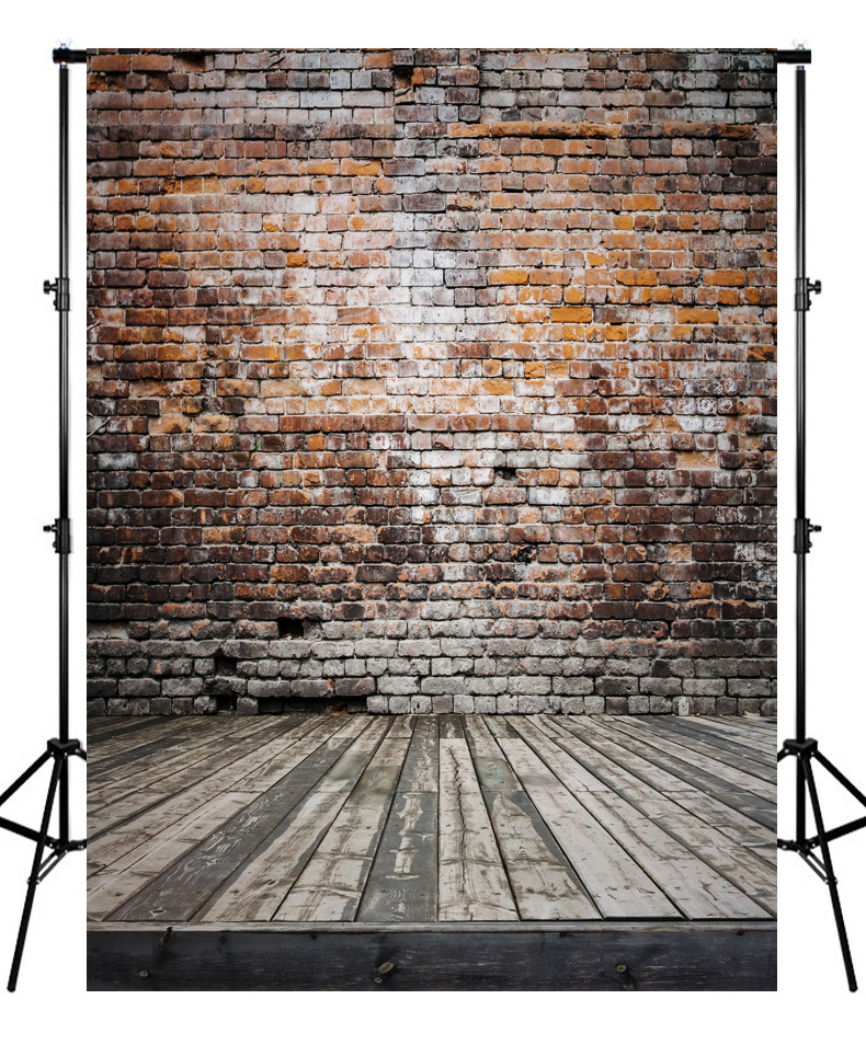 新款直播背景墙3d摄影背景布砖墙复古摄影棚新生儿幕布跨境背景布