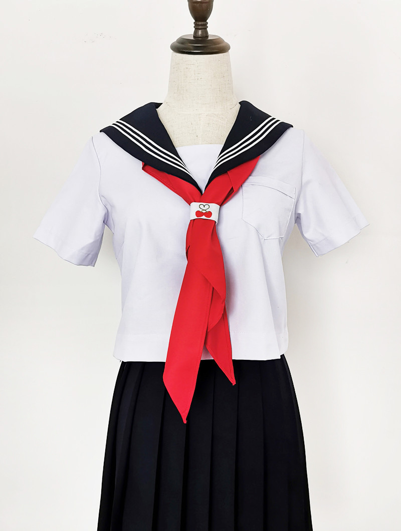 批发纯色学院风日本水手服领巾jk制服超大哑光绸面三角巾领巾领结