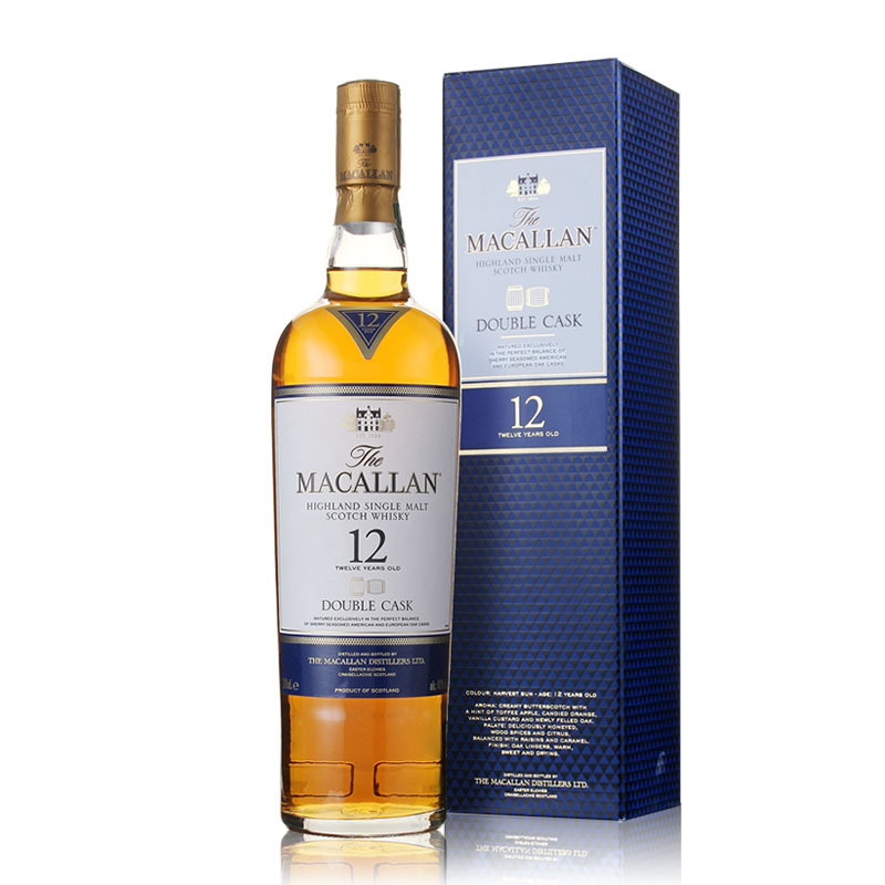 麦卡伦蓝钻12年单一麦芽苏格兰威士忌700ml 双桶