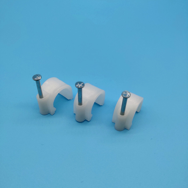 供应塑料透明单钉线卡 pvc线管卡子u型钢钉管卡加厚