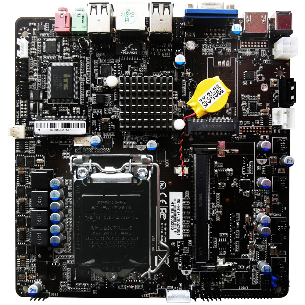h61 mini-itx一体机主板lga1155针脚cpu 17x17主板 可询批量