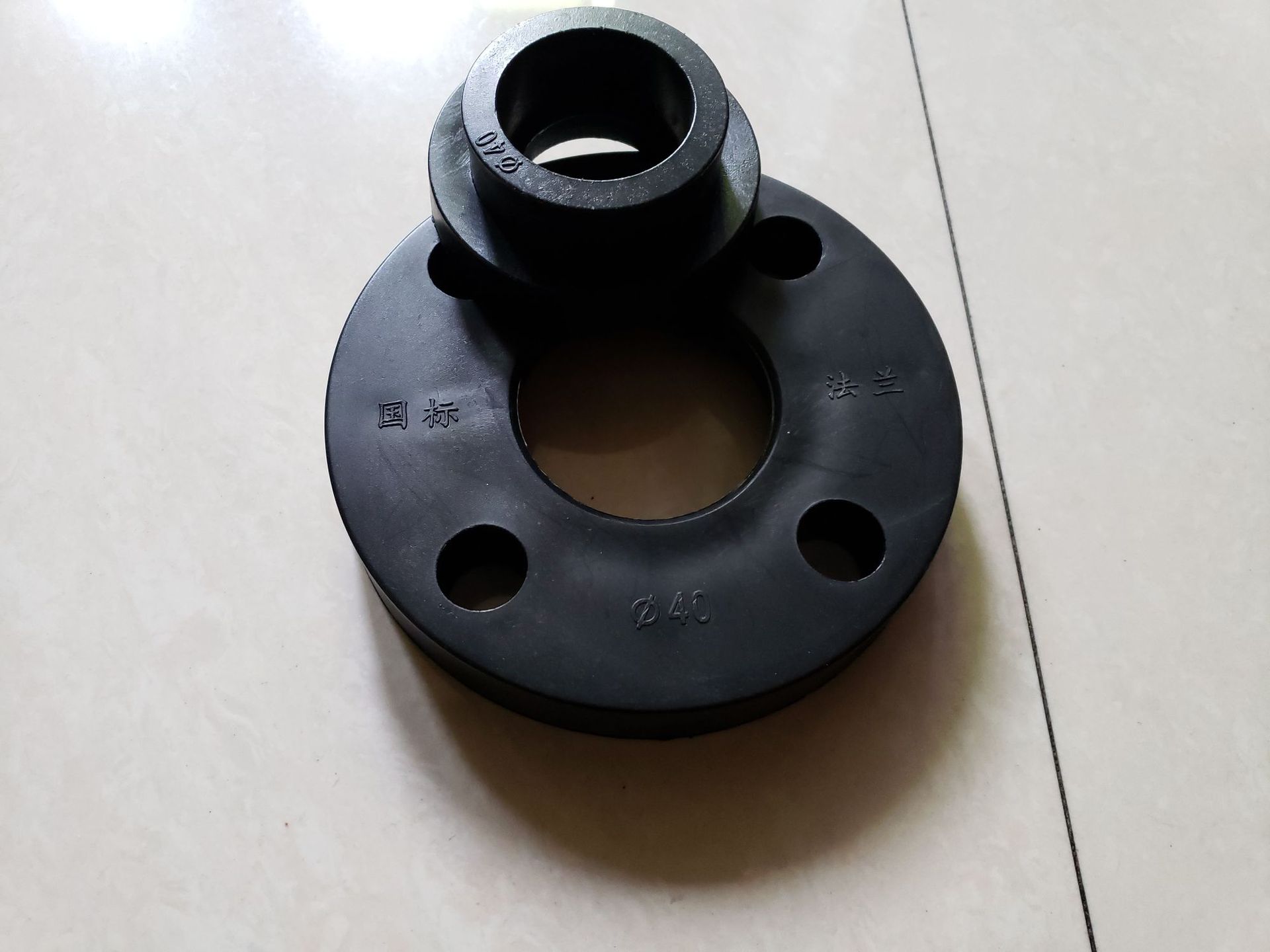 全塑pe32法兰根塑料法兰接头承插式活套dn25热熔防腐pe法兰