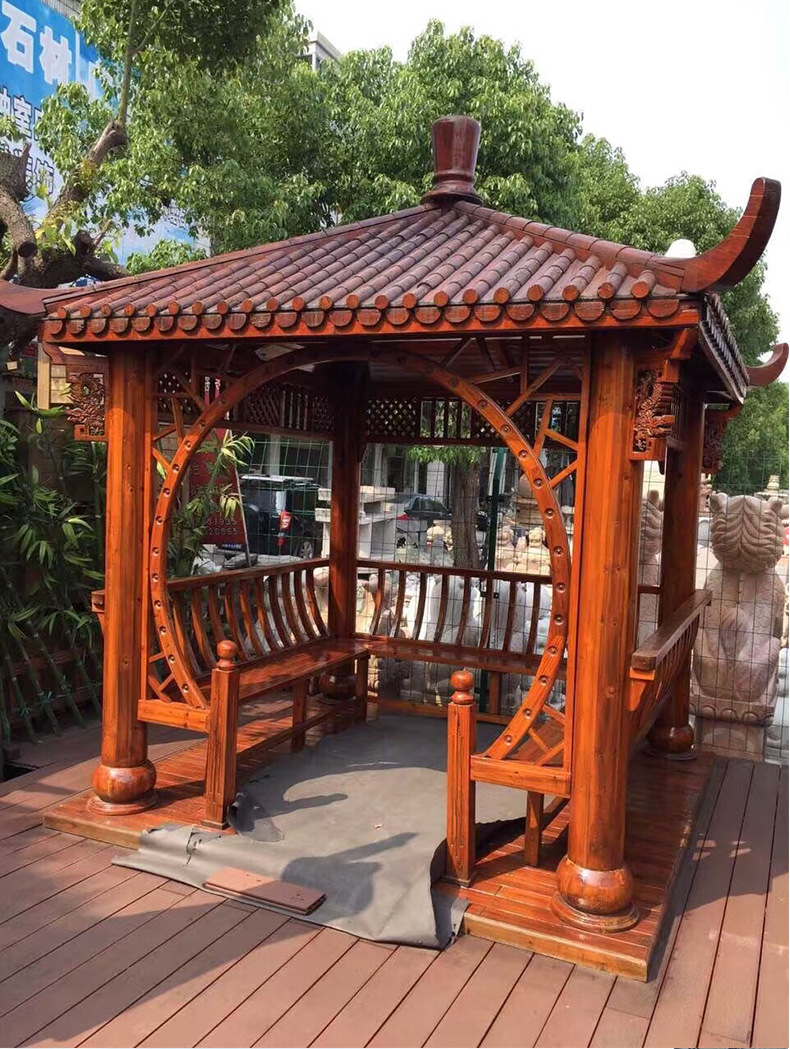 厂家定制四角凉亭 多款式防腐常规四角凉亭 户外庭院休闲四角凉亭