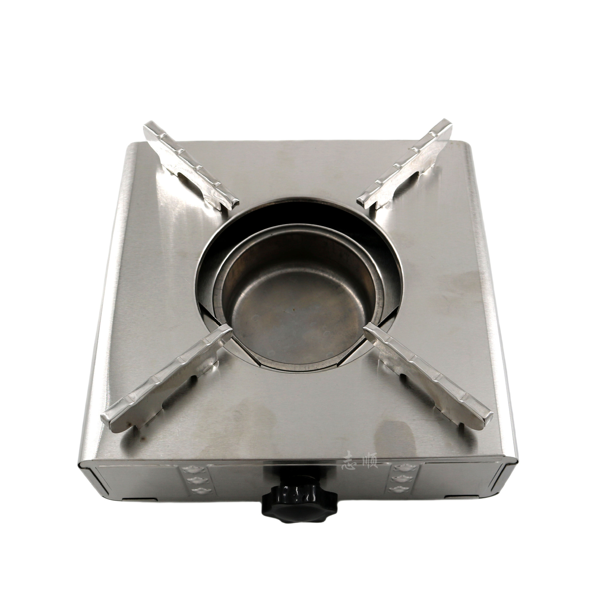 不锈钢酒精炉 方形炉 抽屉式酒精炉 便携式自助可调火户外锅具-阿里巴
