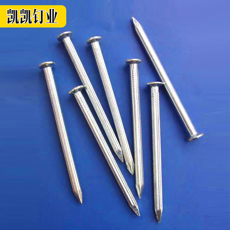 镀锌直纹水泥钉 黑钢钉粗条建筑钢钉直纹装饰直纹镀锌钢钉