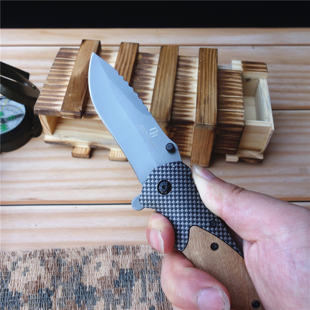 折叠刀5cr15mov刀片多高硬度军事生存刀口袋刀 海外仓一件代发