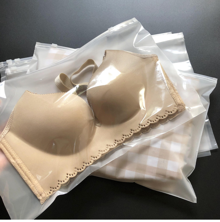 pe磨砂拉链袋子透明内衣文胸eva塑料胶袋袜子自封服装包装袋定制