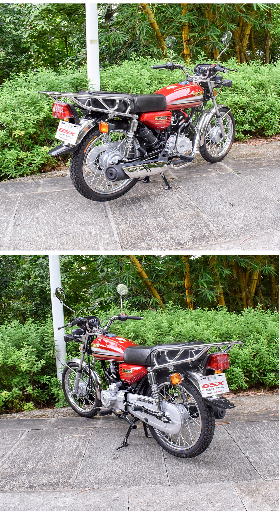 供应燃油二轮五羊男装cg王款轻骑集团光速摩托车gs125-17国四电喷