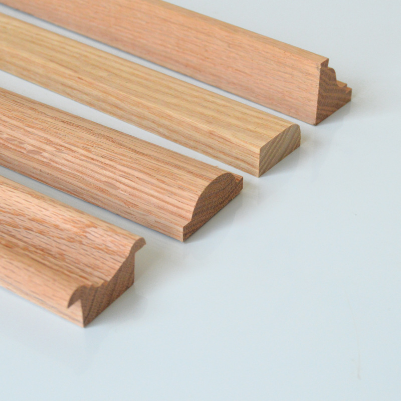 厂家定制美国红橡木线条装饰木线条欧式天花线护墙双勾线木质线条