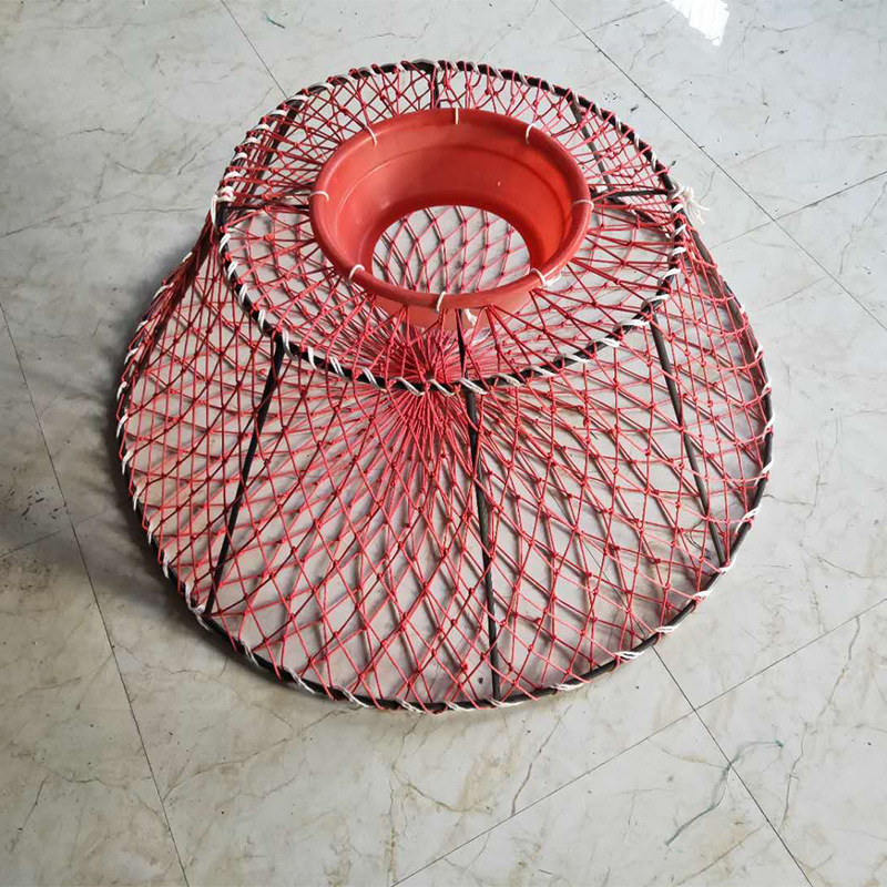 厂家直销帝王蟹笼锥形加粗加重钢丝海用螃蟹笼防锈龙虾笼批发定制