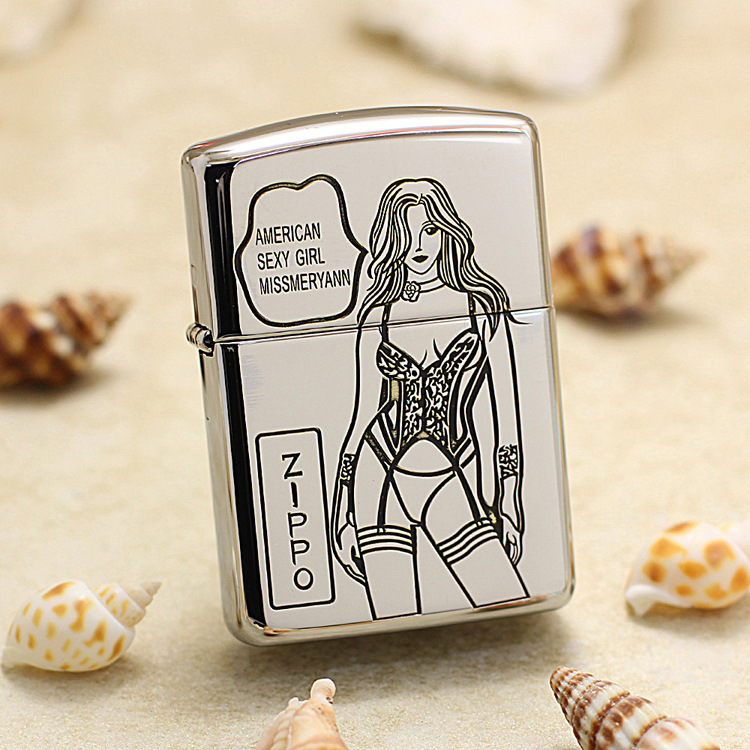 zippo打火机167精雕美少女女郎人物系列
