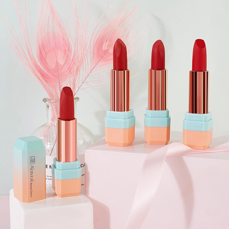 艾尔维雅网红爆款口红套装礼盒滋润保湿不沾杯持久不脱色唇釉唇膏