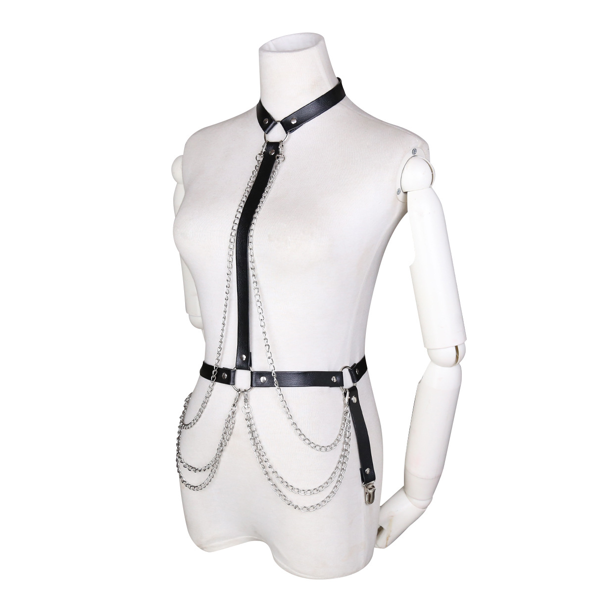 成人情趣用品工厂生产调教束缚类皮革金属铁链衣服性感装扮服饰